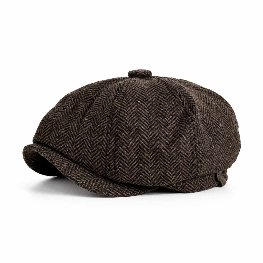 📢🎉🛍️✨Vintage British Stil Newsboy Kappe für Herren und Damen Klassisch Casual Flache Kappe Achteckige Baskenmütze