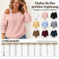 🛍️✨Damen Longsleeve mit asymmetrischem Off-Shoulder-Design