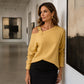 🛍️✨Damen Longsleeve mit asymmetrischem Off-Shoulder-Design