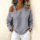 🛍️✨Damen Longsleeve mit asymmetrischem Off-Shoulder-Design