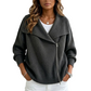 ✨ Schicke, asymmetrische Damen-Strickjacke mit Reißverschluss