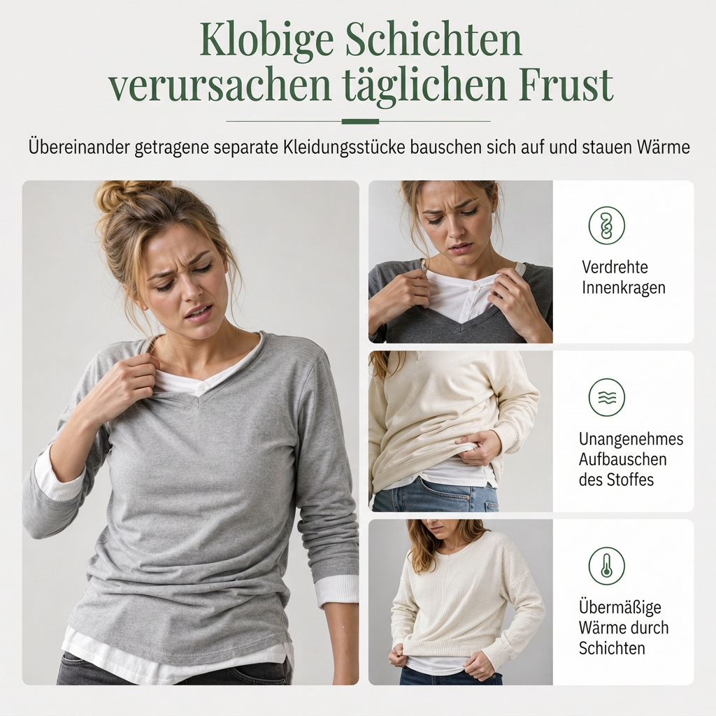 📢🎉🛍️✨Kunst-Zweiteiliger, geschichteter Strickpullover, lässiges Sweatshirt-Oberteil
