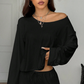 👖 Damen-Outfit bestehend aus schulterfreiem Oberteil und Hose