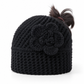 Breites gestricktes Ohrenschutz-Stirnband für Damen, winterlich warmes Haar-Accessoire mit Blumenmuster