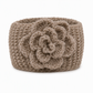 Breites gestricktes Ohrenschutz-Stirnband für Damen, winterlich warmes Haar-Accessoire mit Blumenmuster