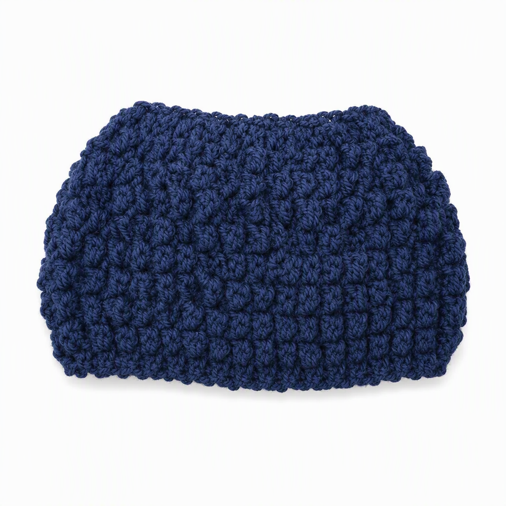 Breites gestricktes Ohrenschutz-Stirnband für Damen, winterlich warmes Haar-Accessoire mit Blumenmuster