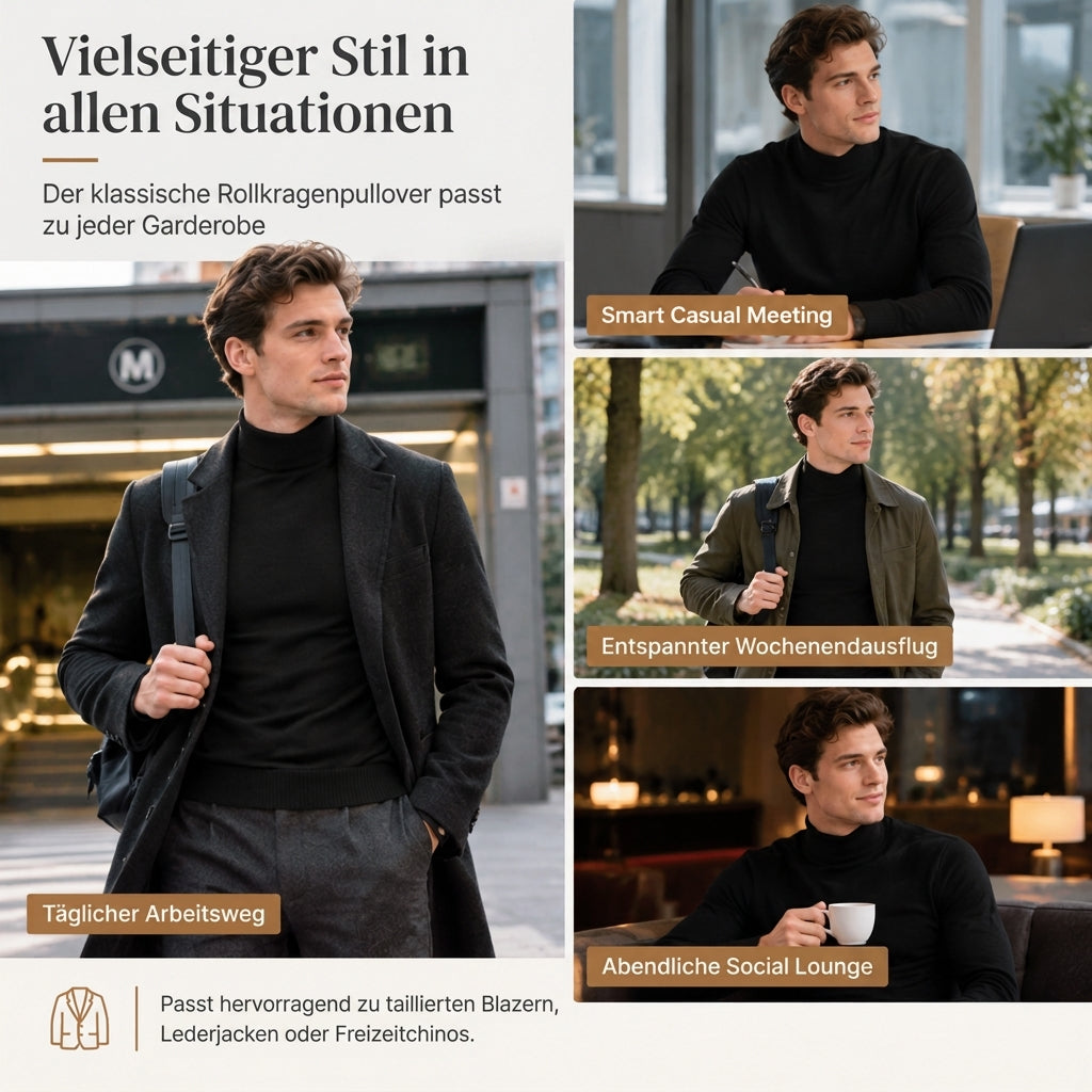 Herbst/Winter Slim Fit Pullover Strickpullover
