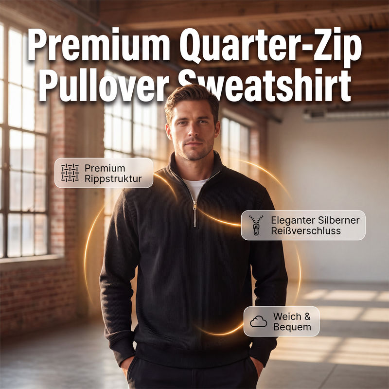 🧥 Sweatshirt mit Viertelreißverschluss | Warmer Komfort trifft auf lässige Herbst-Eleganz ✨