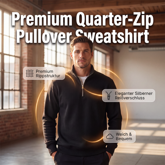 🧥 Sweatshirt mit Viertelreißverschluss | Warmer Komfort trifft auf lässige Herbst-Eleganz ✨