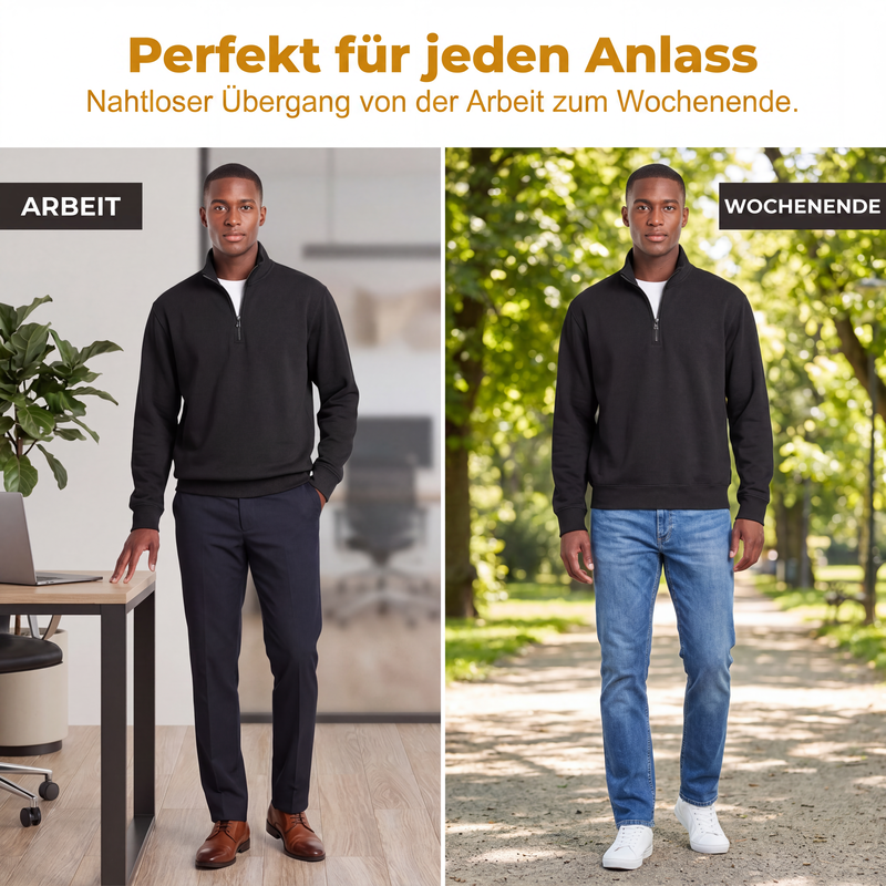 🧥 Sweatshirt mit Viertelreißverschluss | Warmer Komfort trifft auf lässige Herbst-Eleganz ✨