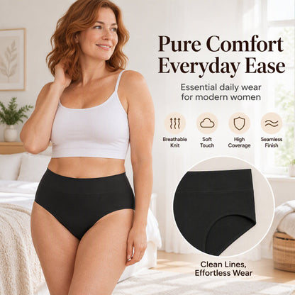 🌸 5er-Pack Bequeme Damenunterwäsche mit hoher Taille – Formt den Bauch und ist atmungsaktiv weich