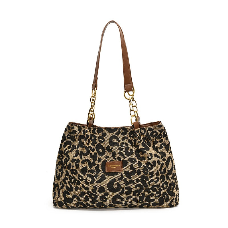 Retro-Shopper mit Leopardenmuster für Damen