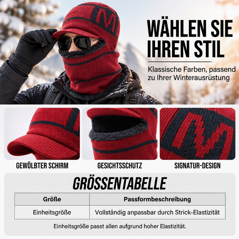 Warme Winter-Strickmütze für Herren