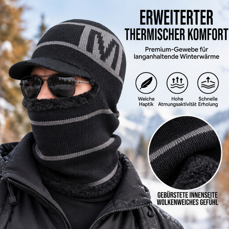 Warme Winter-Strickmütze für Herren