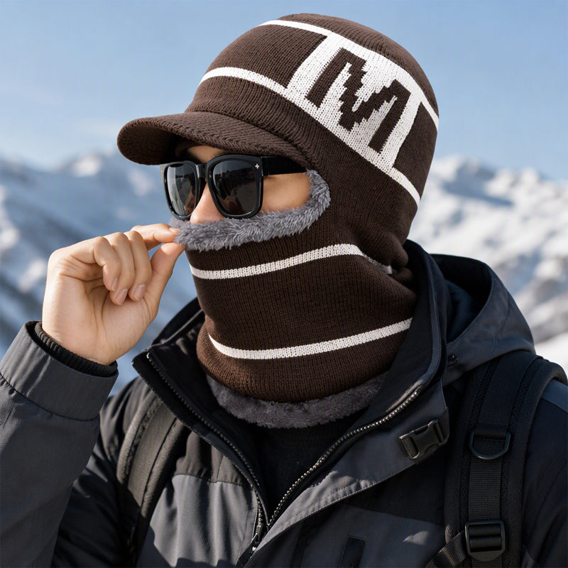 Warme Winter-Strickmütze für Herren