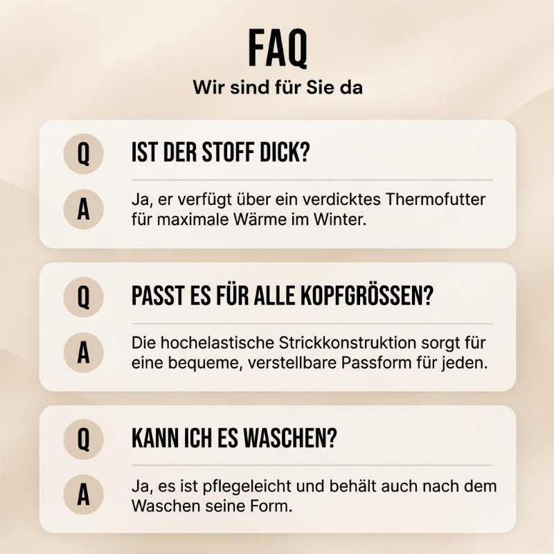 Warme Winter-Strickmütze für Herren