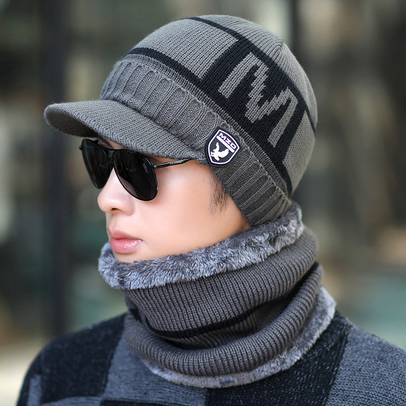 Warme Winter-Strickmütze für Herren