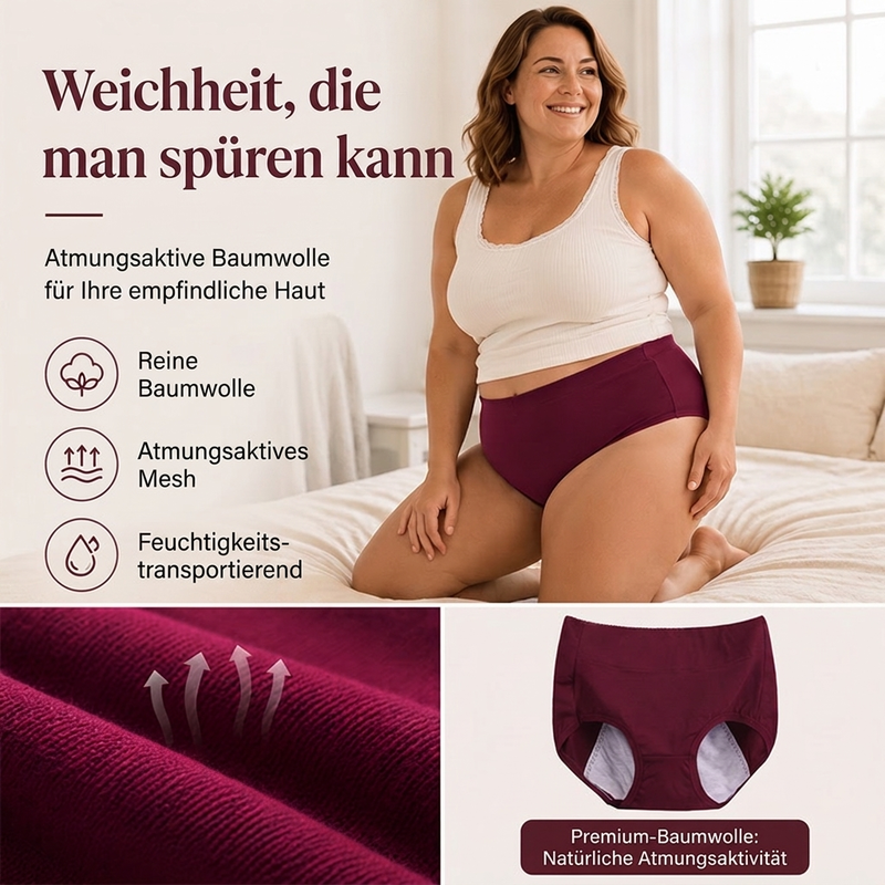 Damen Plus Size Menstruationsunterwäsche