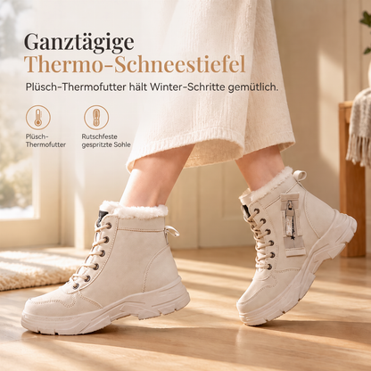 📢🎉🛍️✨Damen Winter-Schneestiefel, warme, mit Plüsch gefütterte, hochgeschlossene Knöchelstiefel