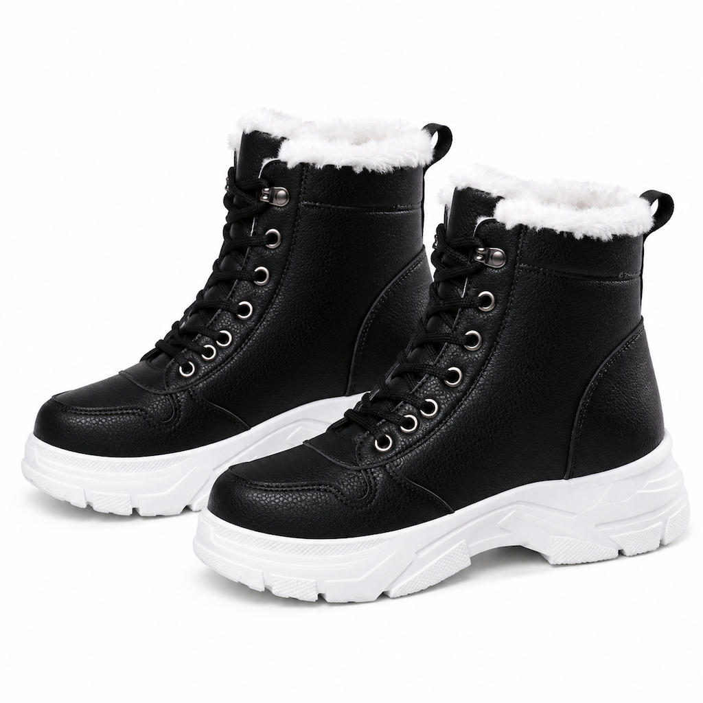📢🎉🛍️✨Damen Winter-Schneestiefel, warme, mit Plüsch gefütterte, hochgeschlossene Knöchelstiefel