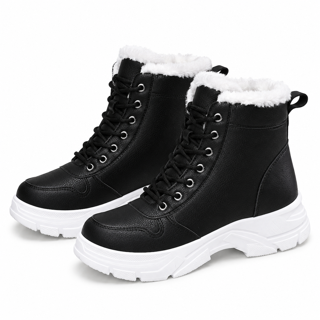 📢🎉🛍️✨Damen Winter-Schneestiefel, warme, mit Plüsch gefütterte, hochgeschlossene Knöchelstiefel