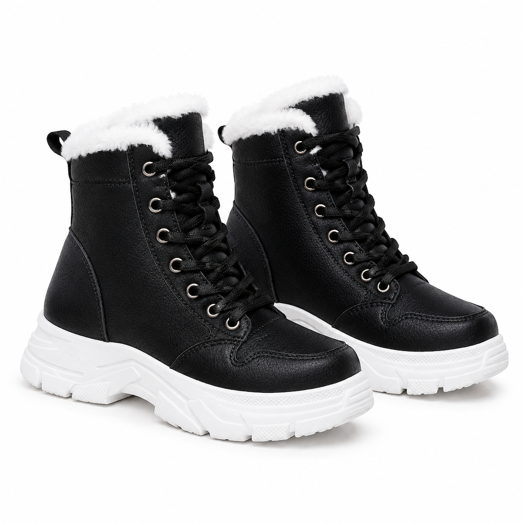 📢🎉🛍️✨Damen Winter-Schneestiefel, warme, mit Plüsch gefütterte, hochgeschlossene Knöchelstiefel