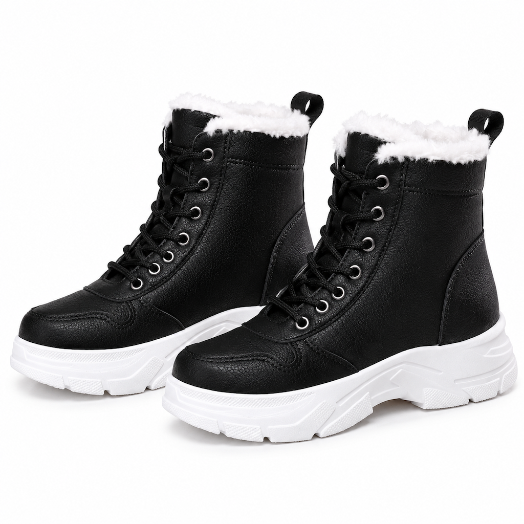 📢🎉🛍️✨Damen Winter-Schneestiefel, warme, mit Plüsch gefütterte, hochgeschlossene Knöchelstiefel