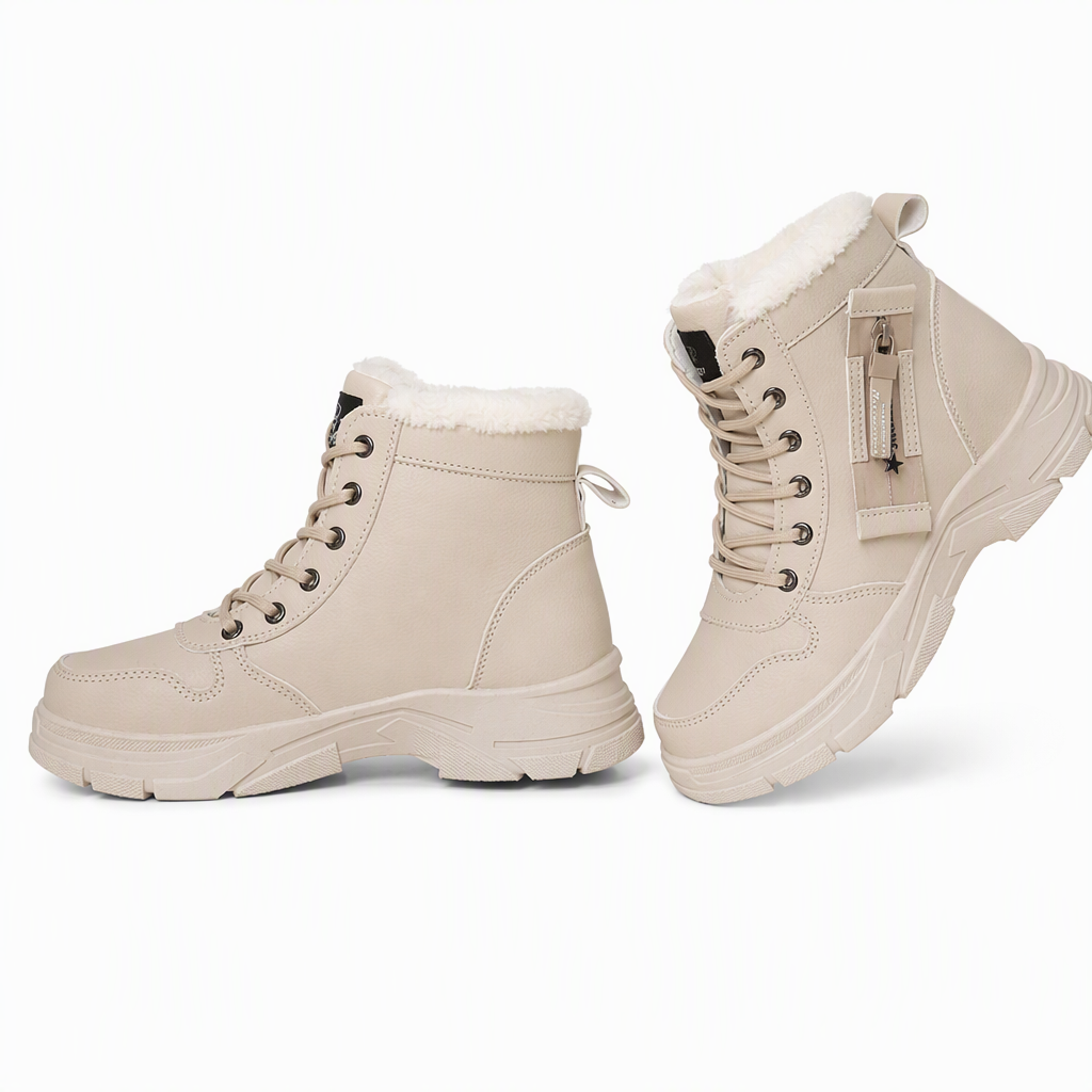 📢🎉🛍️✨Damen Winter-Schneestiefel, warme, mit Plüsch gefütterte, hochgeschlossene Knöchelstiefel
