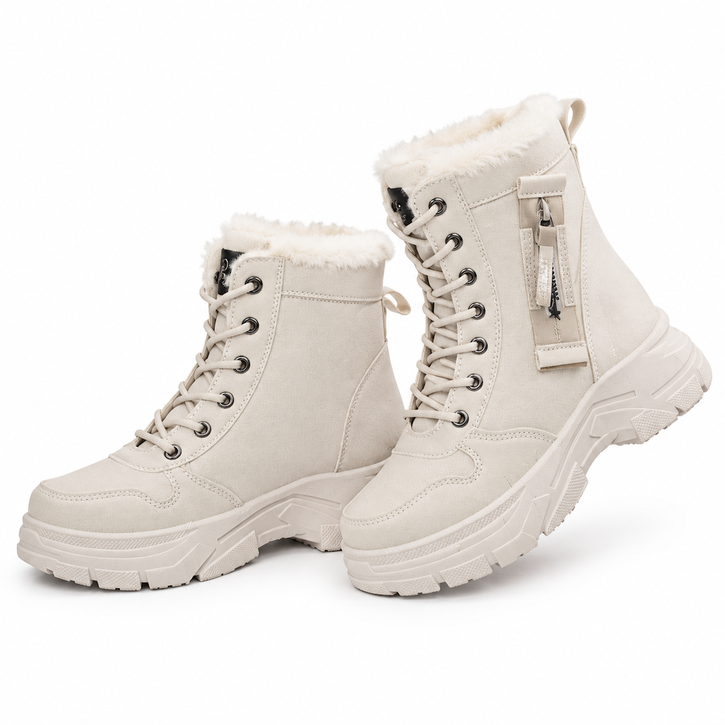 📢🎉🛍️✨Damen Winter-Schneestiefel, warme, mit Plüsch gefütterte, hochgeschlossene Knöchelstiefel