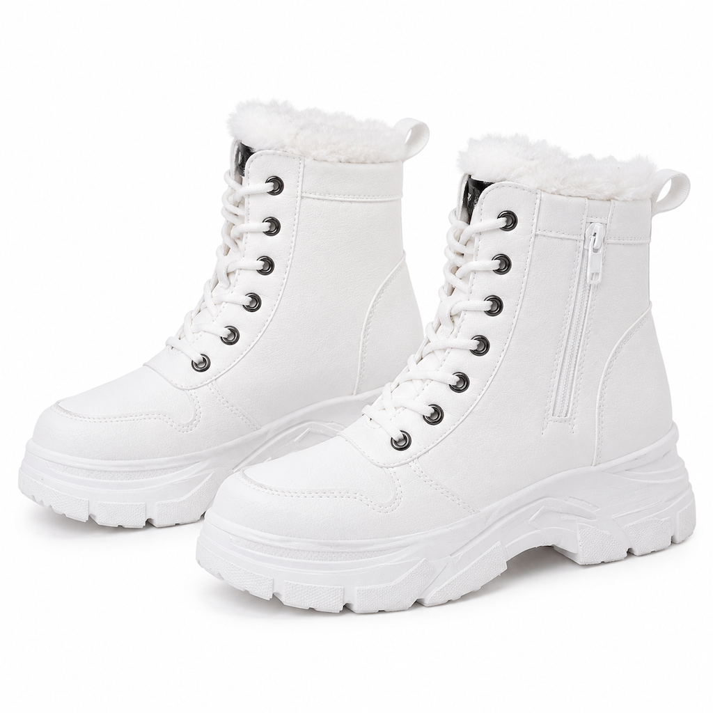 📢🎉🛍️✨Damen Winter-Schneestiefel, warme, mit Plüsch gefütterte, hochgeschlossene Knöchelstiefel