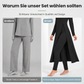 📢🎉🛍️✨ 2-teiliges Damen-Set: geripptes Longline-Top & schmale Hose