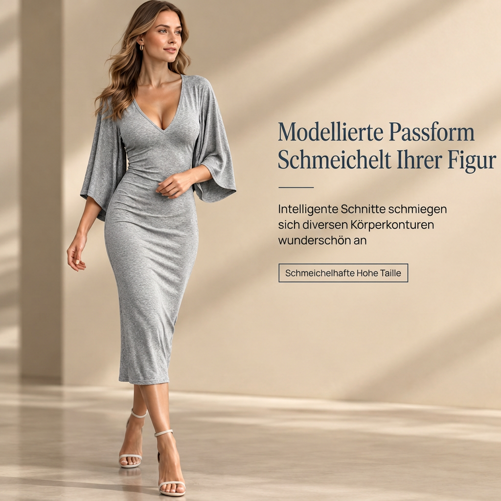 👗 Elegantes, sexy Bodycon-Kleid mit V
