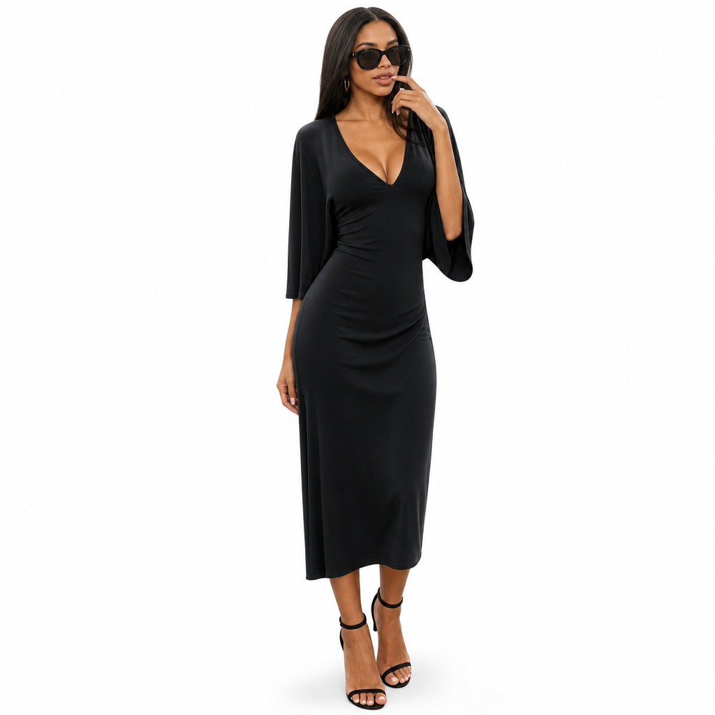 👗 Elegantes, sexy Bodycon-Kleid mit V