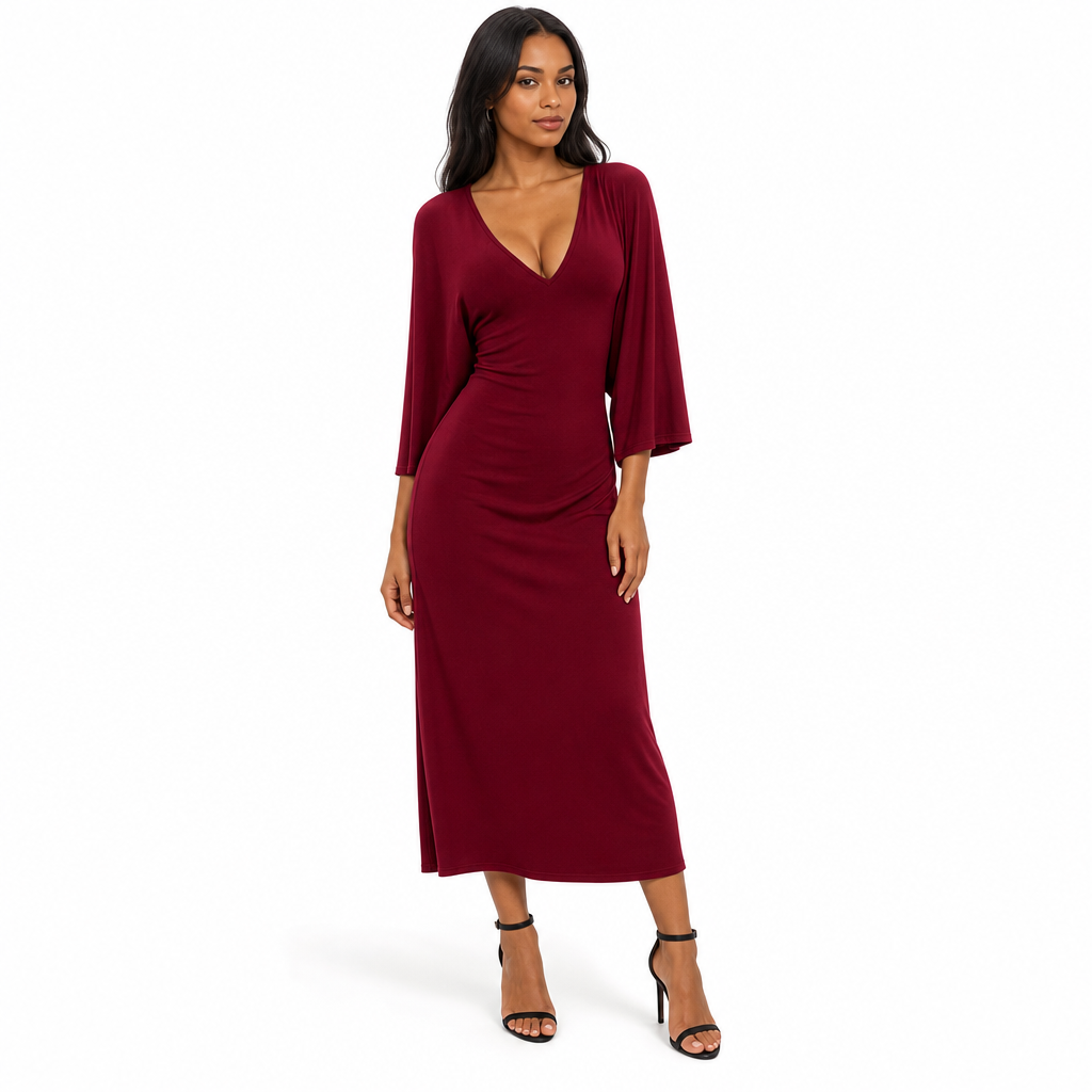 👗 Elegantes, sexy Bodycon-Kleid mit V