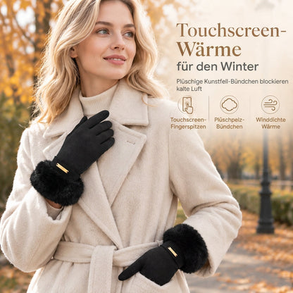 Damen Winter Thermo Touchscreen Handschuhe Winddichte Warme Handschuhe für Outdoor Radfahren und Autofahren