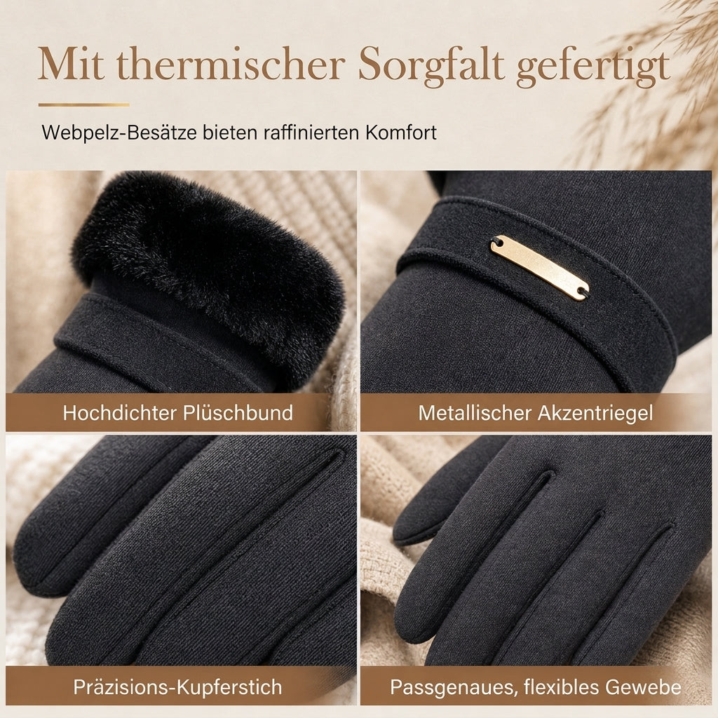 Damen Winter Thermo Touchscreen Handschuhe Winddichte Warme Handschuhe für Outdoor Radfahren und Autofahren