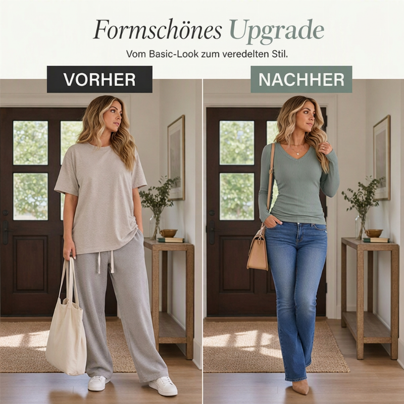 🥳🥳 Elegantes Damen-Strickoberteil mit V-Ausschnitt