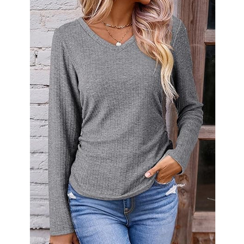 🥳🥳 Elegantes Damen-Strickoberteil mit V-Ausschnitt