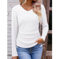 🥳🥳 Elegantes Damen-Strickoberteil mit V-Ausschnitt