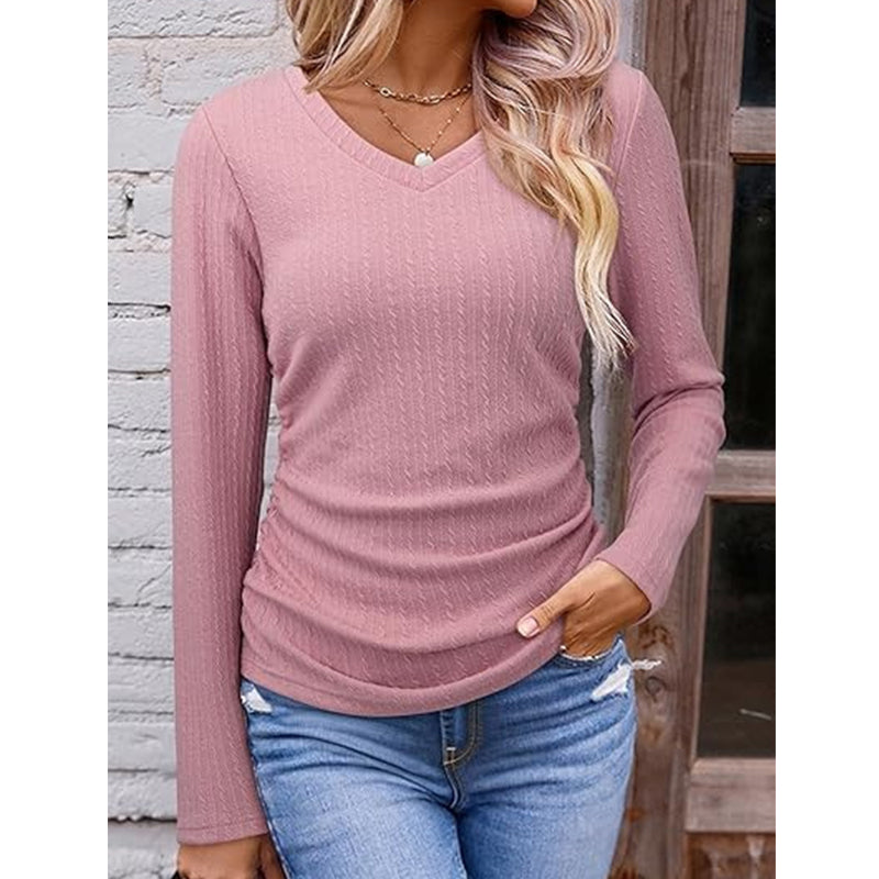 🥳🥳 Elegantes Damen-Strickoberteil mit V-Ausschnitt