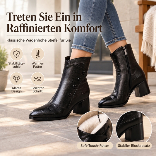 🌟🌟 Damen Stiefeletten aus weichem PU-Leder