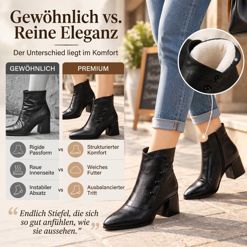 🌟🌟 Damen Stiefeletten aus weichem PU-Leder
