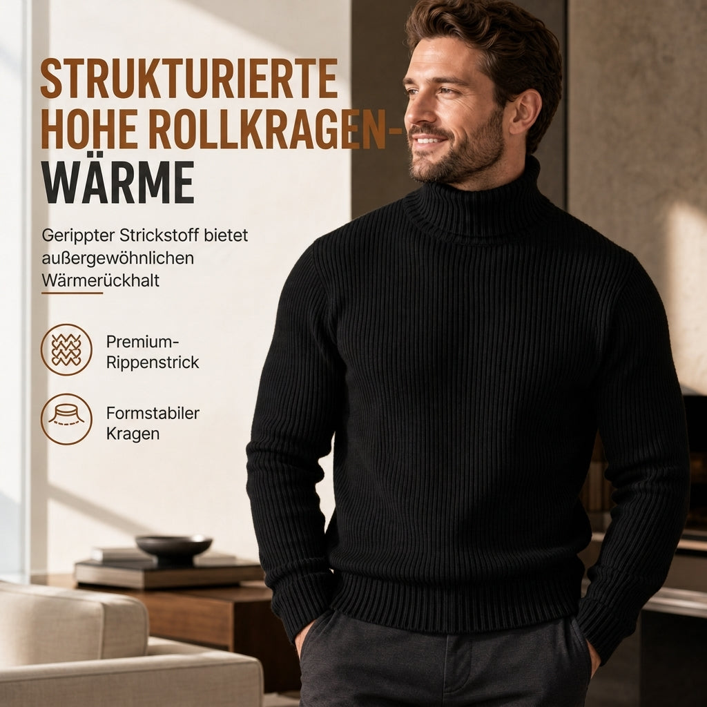 📢🎉🛍️✨Herren Strickpullover mit Rollkragen, schmale Passform