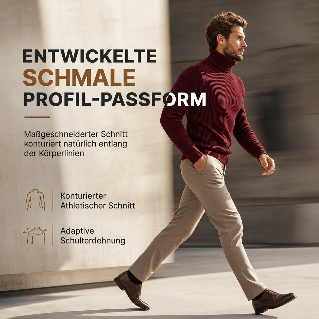 📢🎉🛍️✨Herren Strickpullover mit Rollkragen, schmale Passform