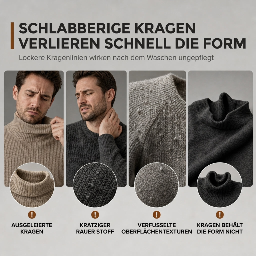 📢🎉🛍️✨Herren Strickpullover mit Rollkragen, schmale Passform
