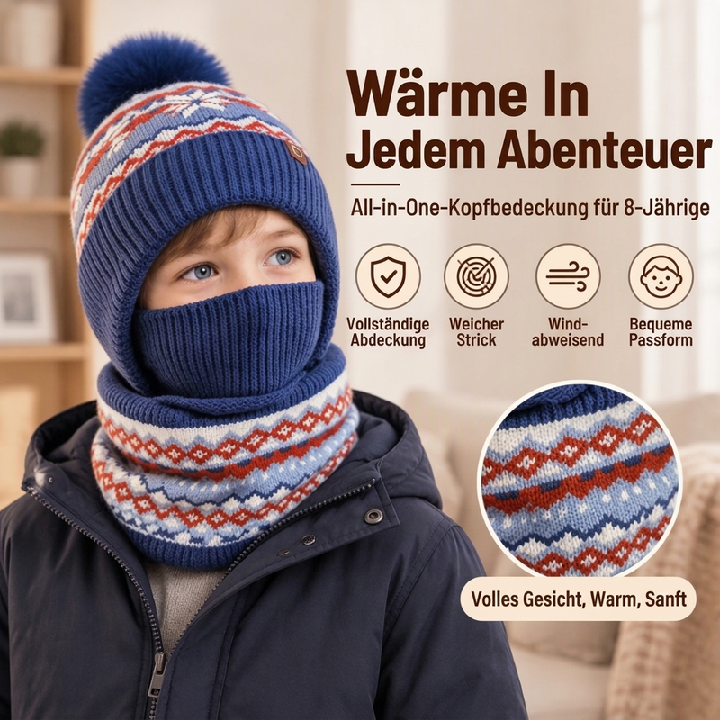 Winddichte wärmende Kinder-Wintersturmhaube