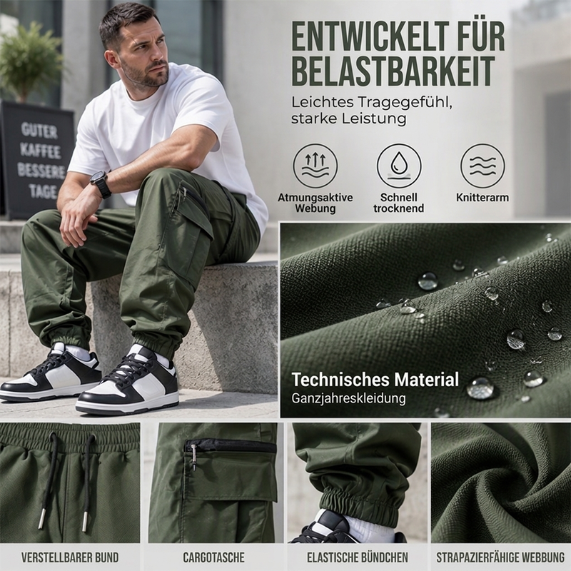 📢🎉🛍️✨Freizeit-Cargohosen für Herren mit mehreren Taschen