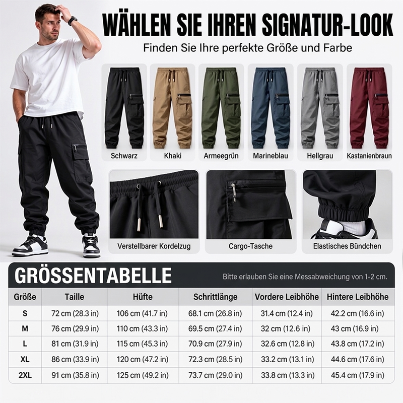 📢🎉🛍️✨Freizeit-Cargohosen für Herren mit mehreren Taschen