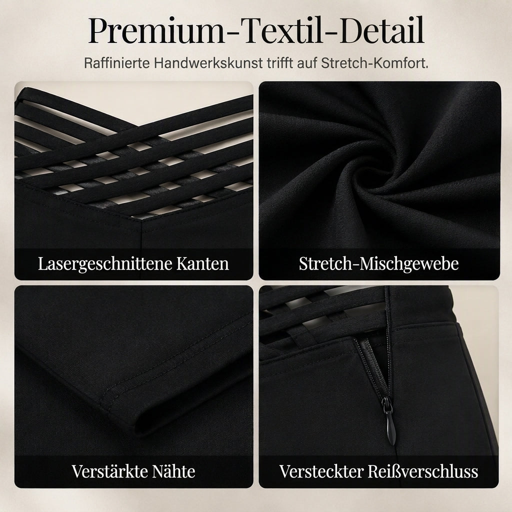 Freizeit-Hose für Damen mit hohem Bund und weitem Bein