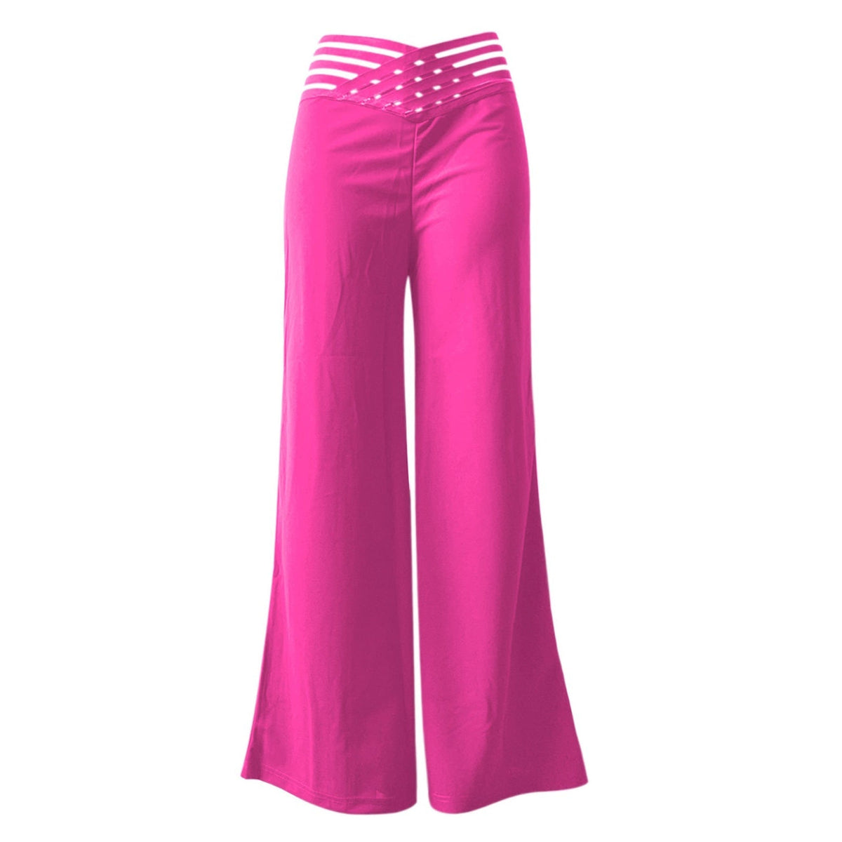 Freizeit-Hose für Damen mit hohem Bund und weitem Bein